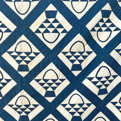 Antique Indigo Basket Quilt