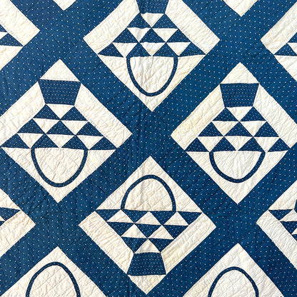 Antique Indigo Basket Quilt