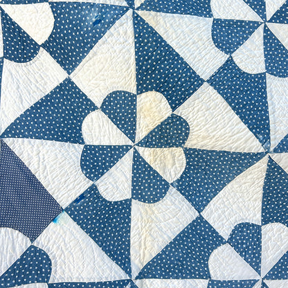 Antique Blue Flower Quilt