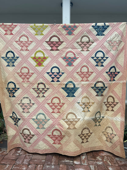 Antique Basket Quilt - Signed