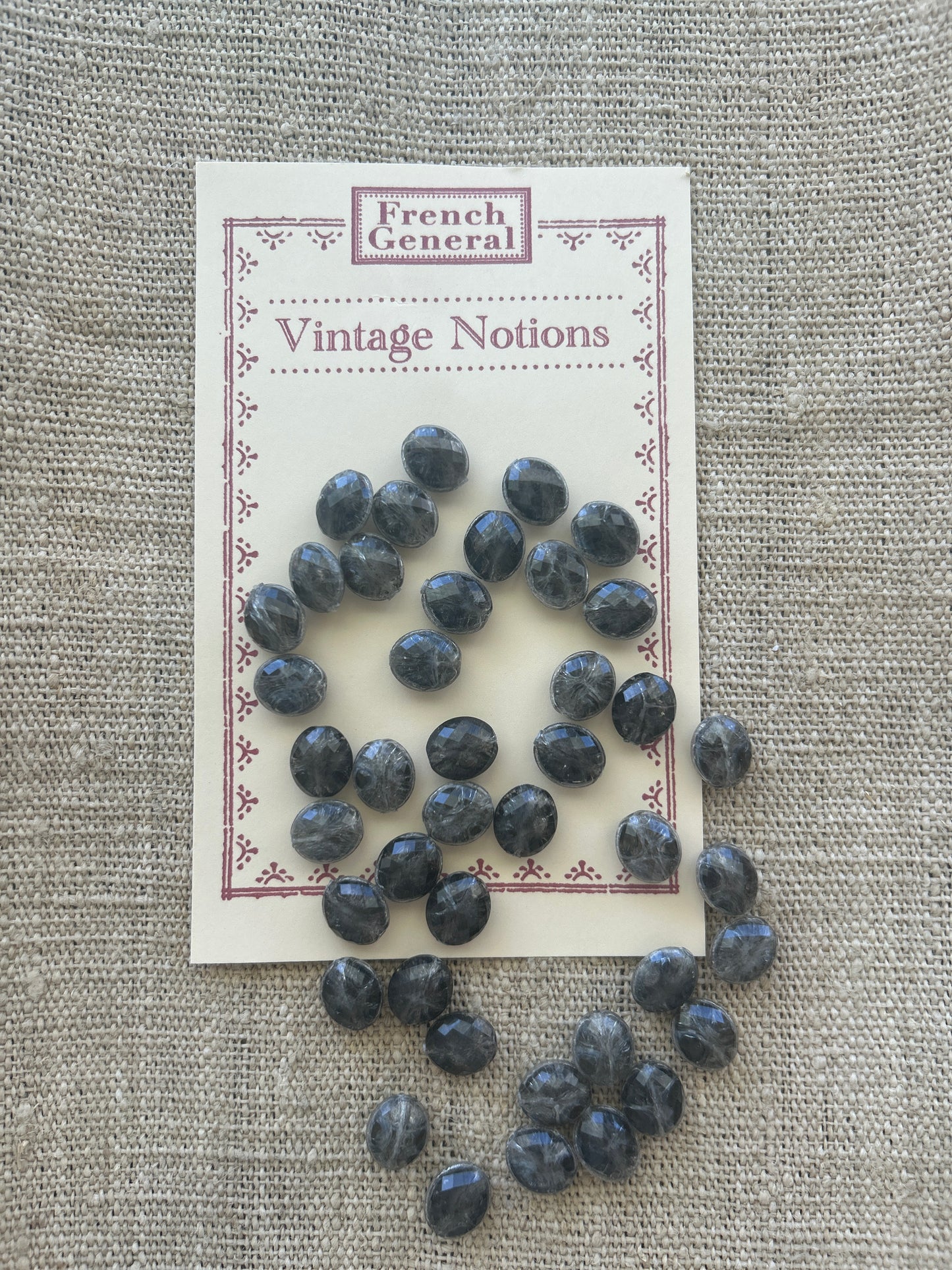 Vintage Plastica Mottled Beads - Grey