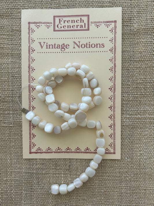 Vintage Mother of Pearl Beads - Creamy