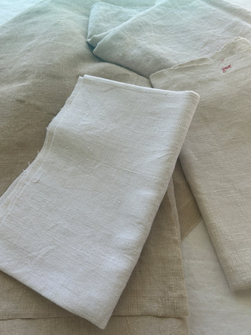 Antique Linen Piece and Scraps