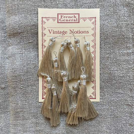 Vintage Silver Tassels - Set of 12