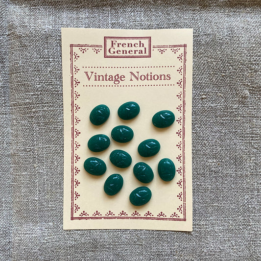 Vintage Jade Glass Scarab Cabochons