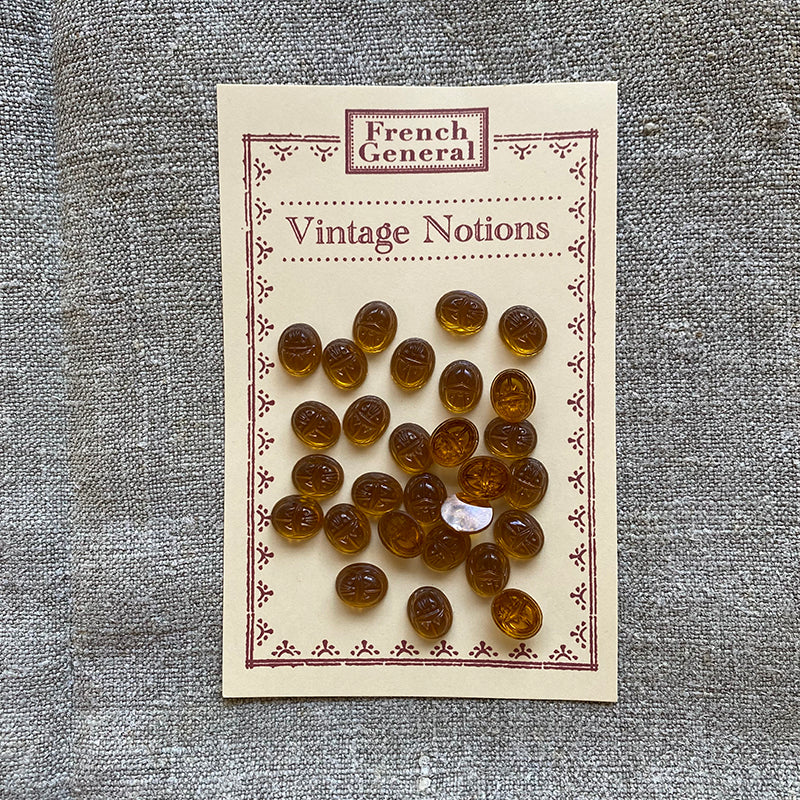 Vintage Golden Scarab Cabochons