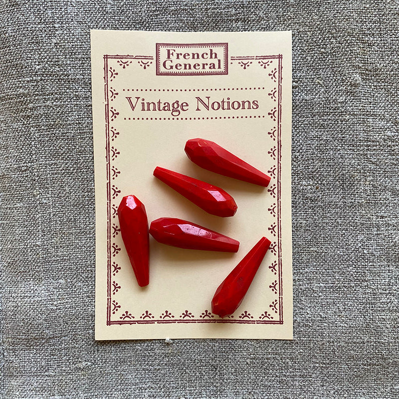 Vintage Cherry Red Glass Drops – FRENCH GENERAL