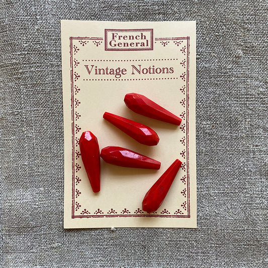 Vintage Cherry Red Glass Drops