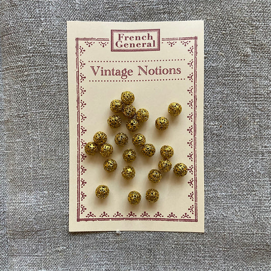 Vintage Brass Filigree Beads