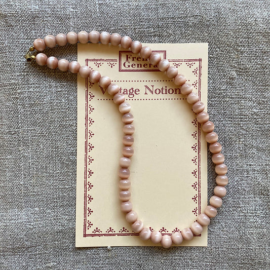 Vintage Pale Pink Cat's Eye Beads