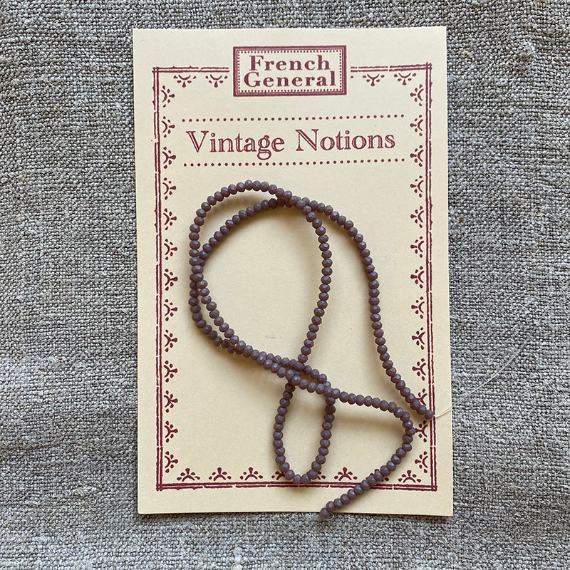 Vintage Mauve Glass Beads