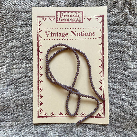 Vintage Mauve Glass Beads