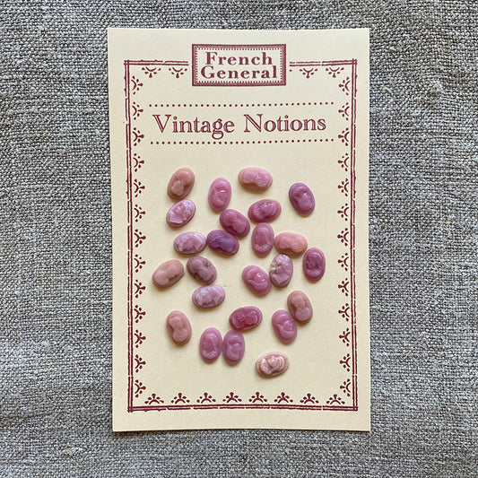 Vintage Pink Glass Cameo Cabochons