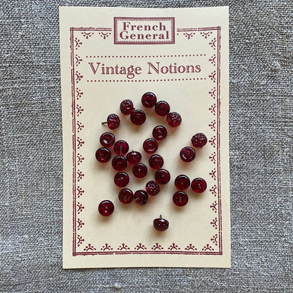 Vintage Cranberry Glass Pins