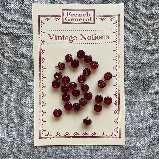 Vintage Cranberry Glass Pins