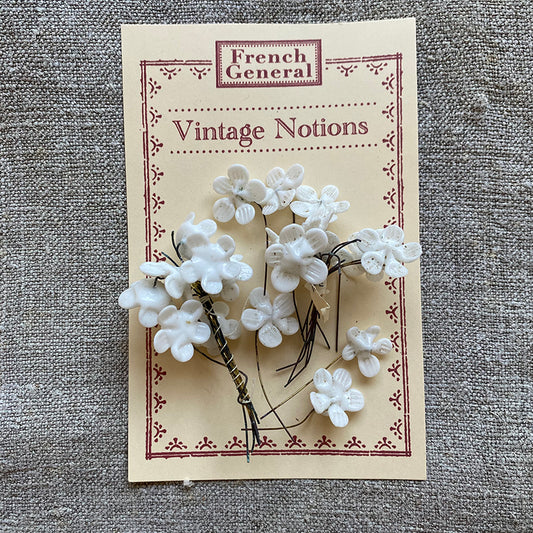Vintage White Glass Flowers
