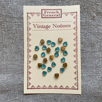 Vintage Aqua Hearts