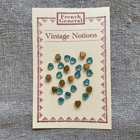 Vintage Aqua Hearts
