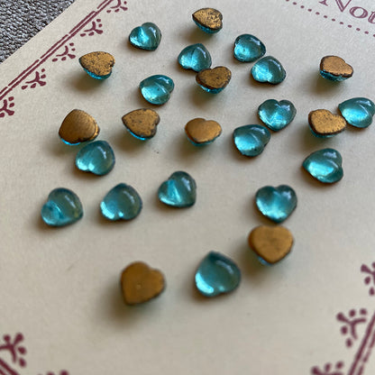 Vintage Aqua Hearts