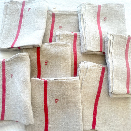 Early French Hemp Torchon / P Monogram