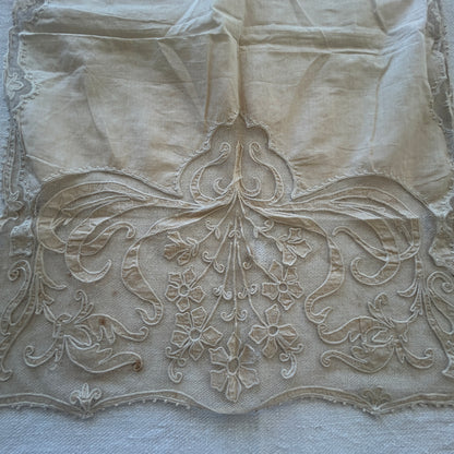 Antique French Tambour Lace Panels / Set of 8