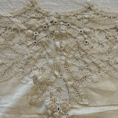 Antique French Tambour Lace Panels / Set of 8