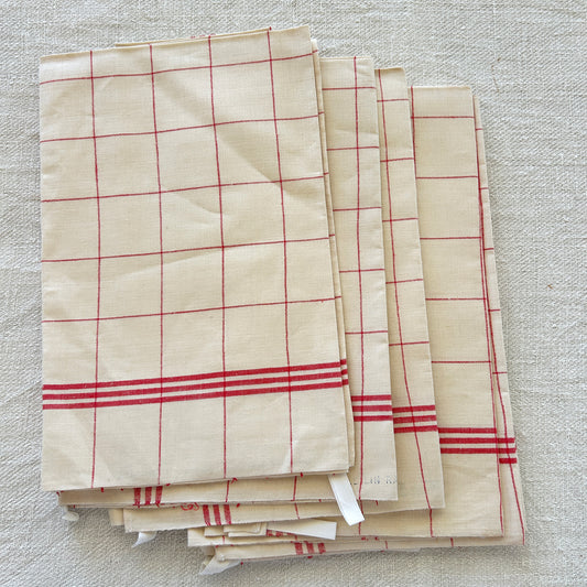 Vintage Unused Linen Torchons - Set of 2