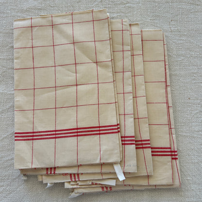 Vintage Unused Linen Torchons - Set of 2