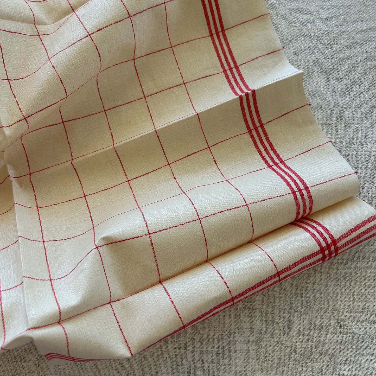 Vintage Unused Linen Torchons - Set of 2