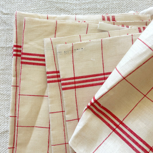 Vintage Unused Linen Torchons - Set of 2