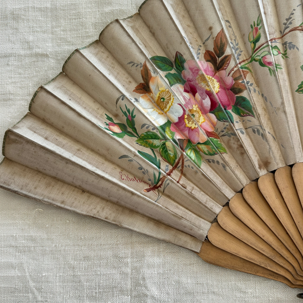 Antique Folies Bergère Souvenir Fan