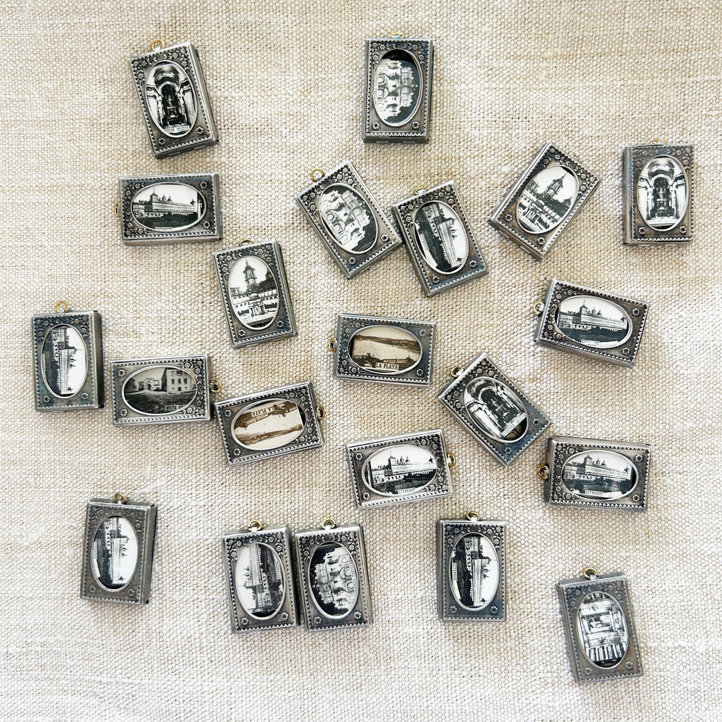 Vintage Medal Frame Charm from San Sebastian