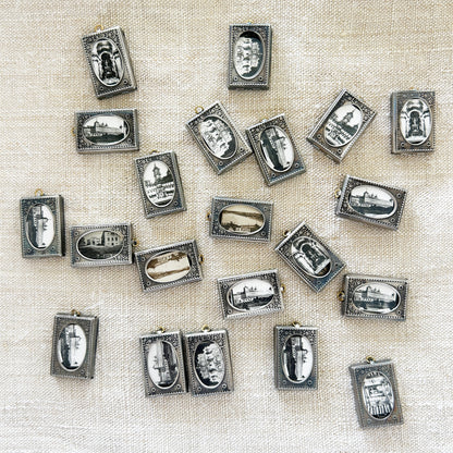 Vintage Medal Frame Charm from San Sebastian