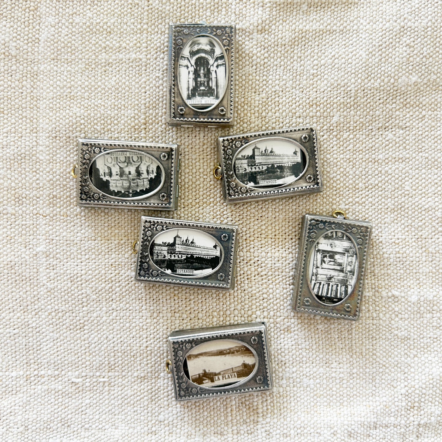 Vintage Medal Frame Charm from San Sebastian