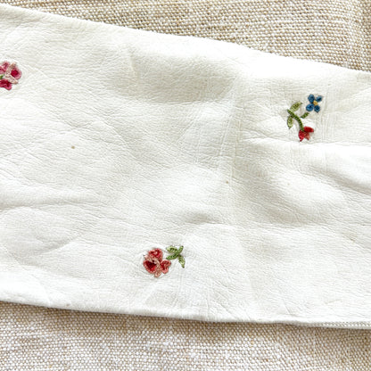 Vintage White Leather Gloves