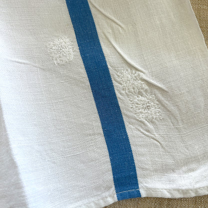 Vintage Blue Striped Torchons / Set of 2