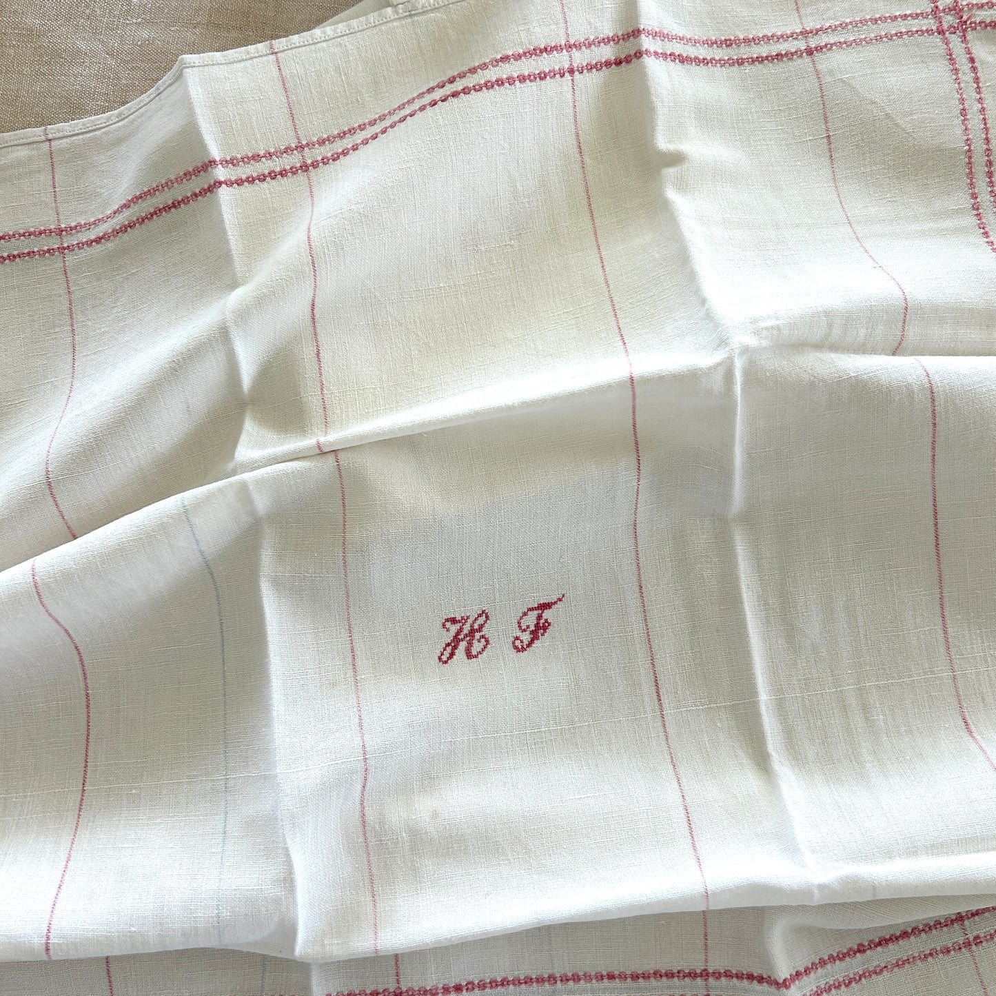 Vintage Country Torchons / Set of 4 / HF Monogram