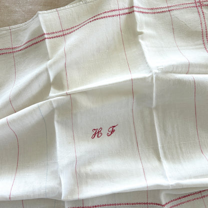 Vintage Country Torchons / Set of 4 / HF Monogram