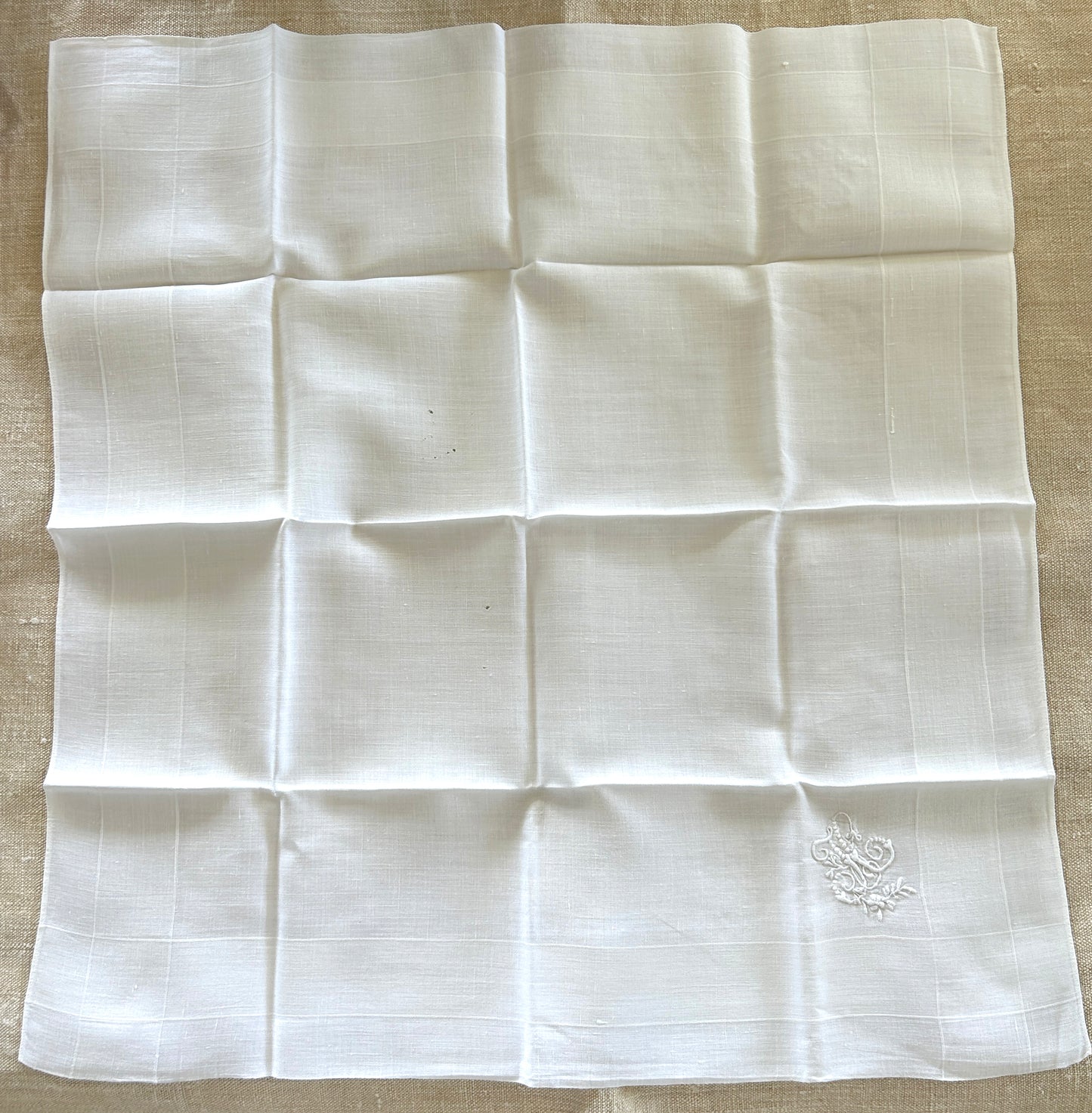 Early Linen Handkerchiefs / JC Monogram?