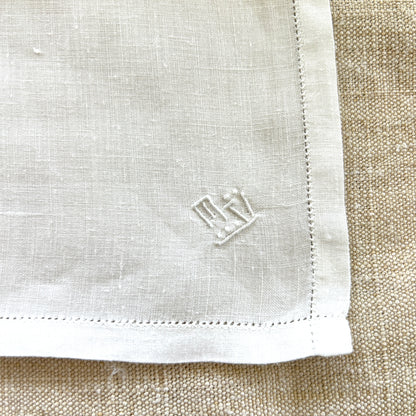 Vintage Handkerchiefs / Set of 4 / MV Monogram