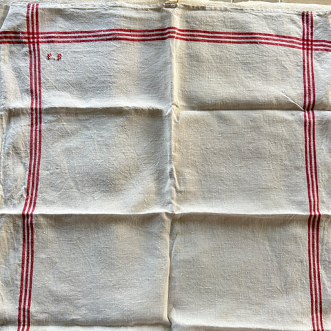 Vintage French Tea Towels - FS Monogram - Set of Three