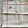 Vintage French Tea Towels - PB Monogram - Set of Three