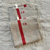 Vintage French Tea Towels - CM Monogram - Set of Two
