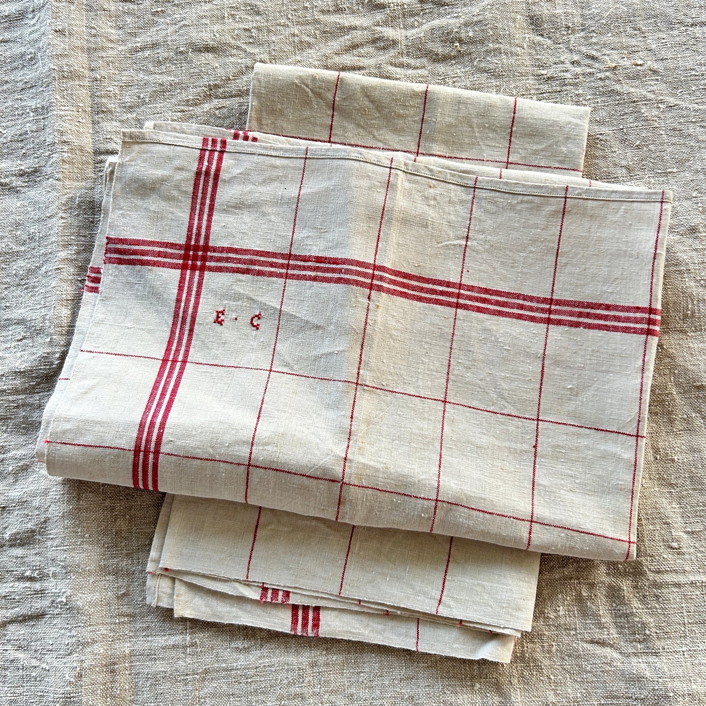 Vintage French Tea Towel