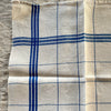 Vintage French Blue Striped Tea Towels - Unused Stock - Set of Two