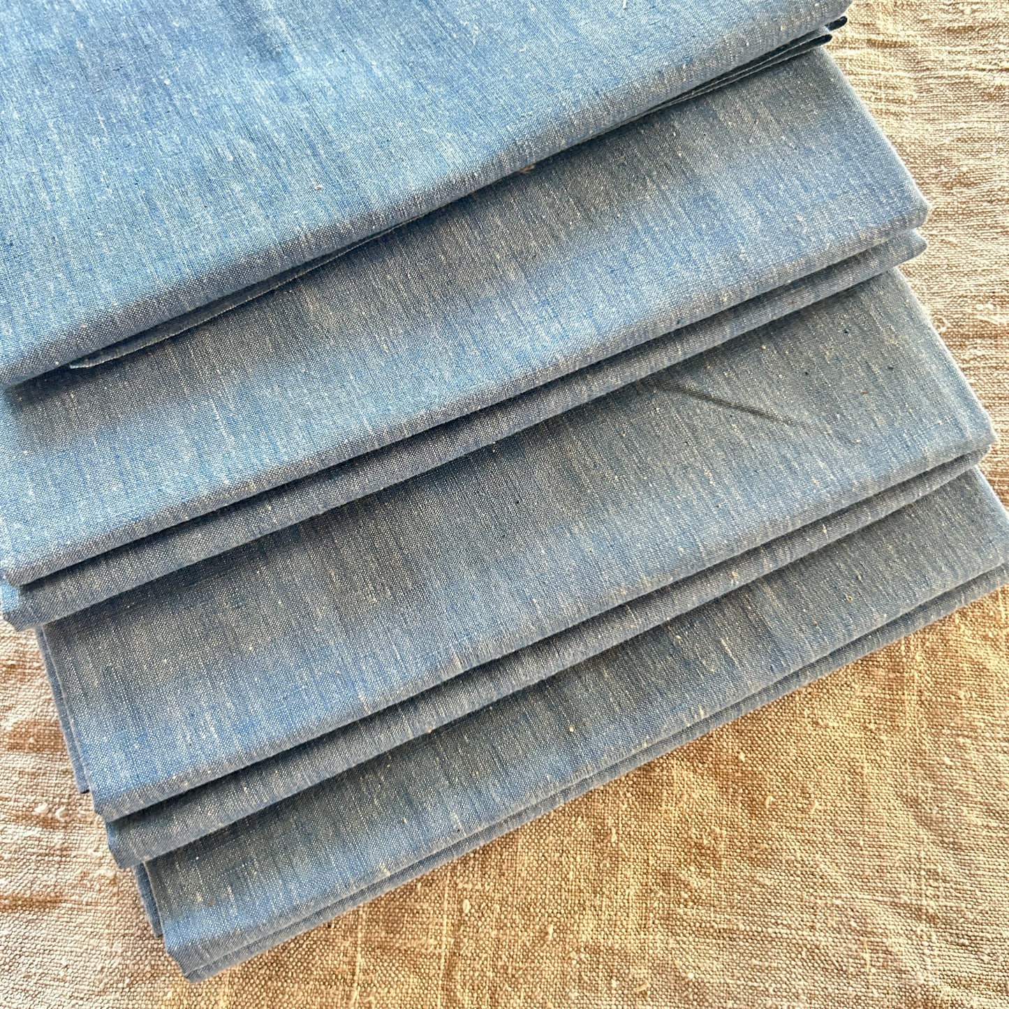 Vintage French Blue Chambray - 1 Yard
