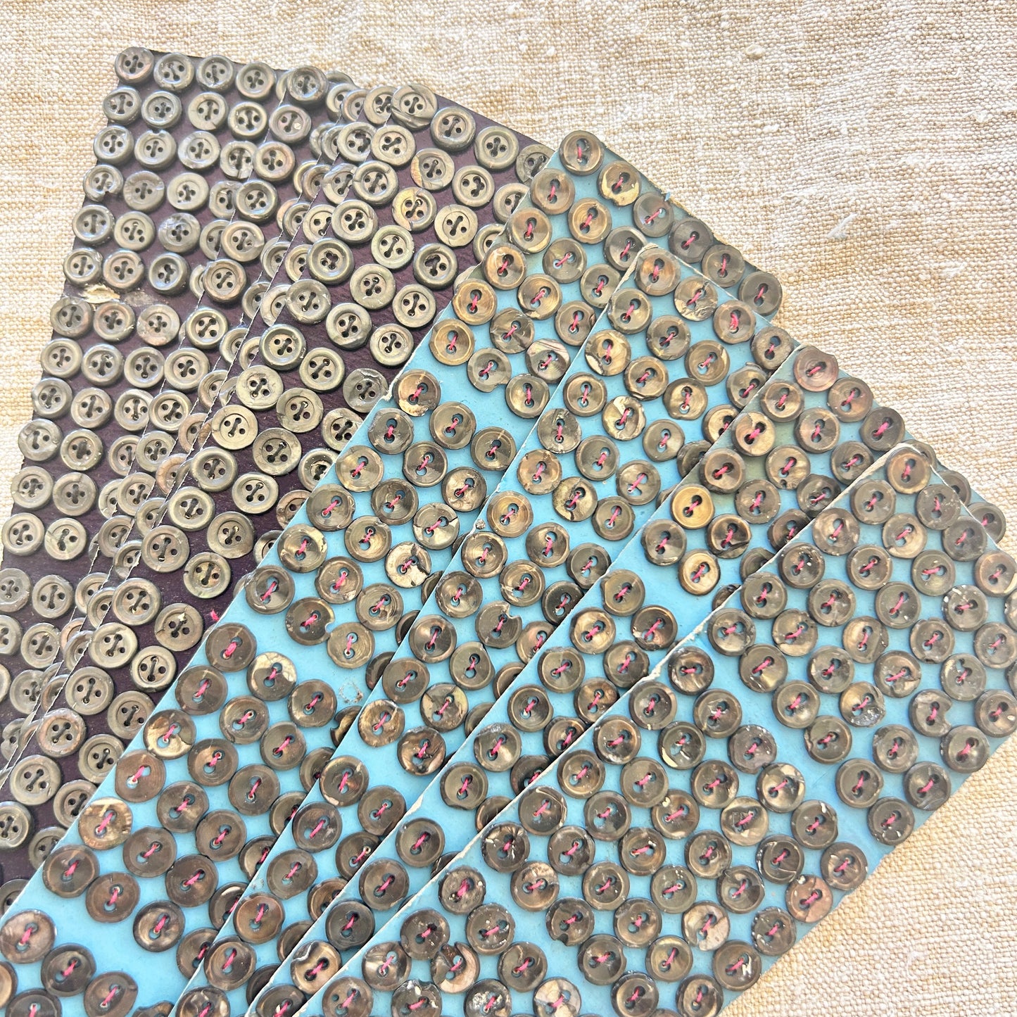 Antique Mother of Pearl Button Card