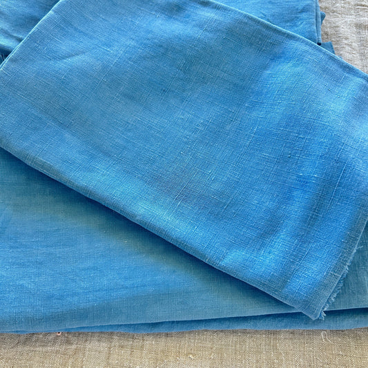 Woad Dyed Antique Linen