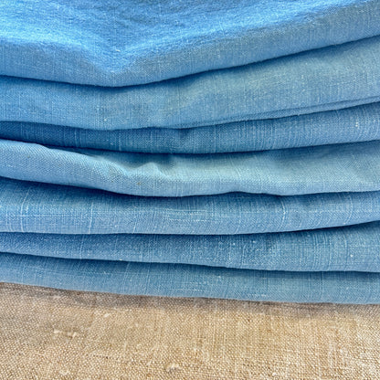 Woad Dyed Antique Linen
