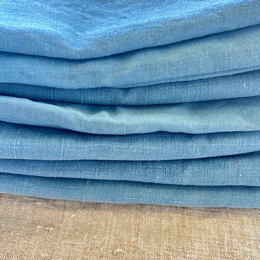 Woad Dyed Antique Linen